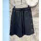 CHROME HEARTS 크롬하츠 레더 메탈크로스 하프팬츠