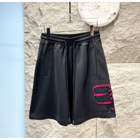 BALENCIAGA 발렌시아가 데미지 엠블럼로고 하프팬츠 2COLOR