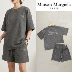 MAISON MARGIELA 메종마르지엘라 넘버 520 프린트 피그먼트 오버핏 하프 셋업 2COLOR