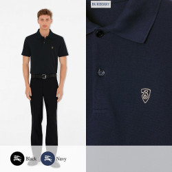 BURBERRY 버버리 B shield 자수 PK 카라 반팔티
