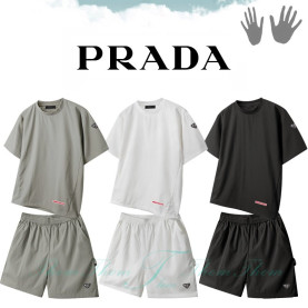 PRADA 프라다 오버핏 시어서커 세트