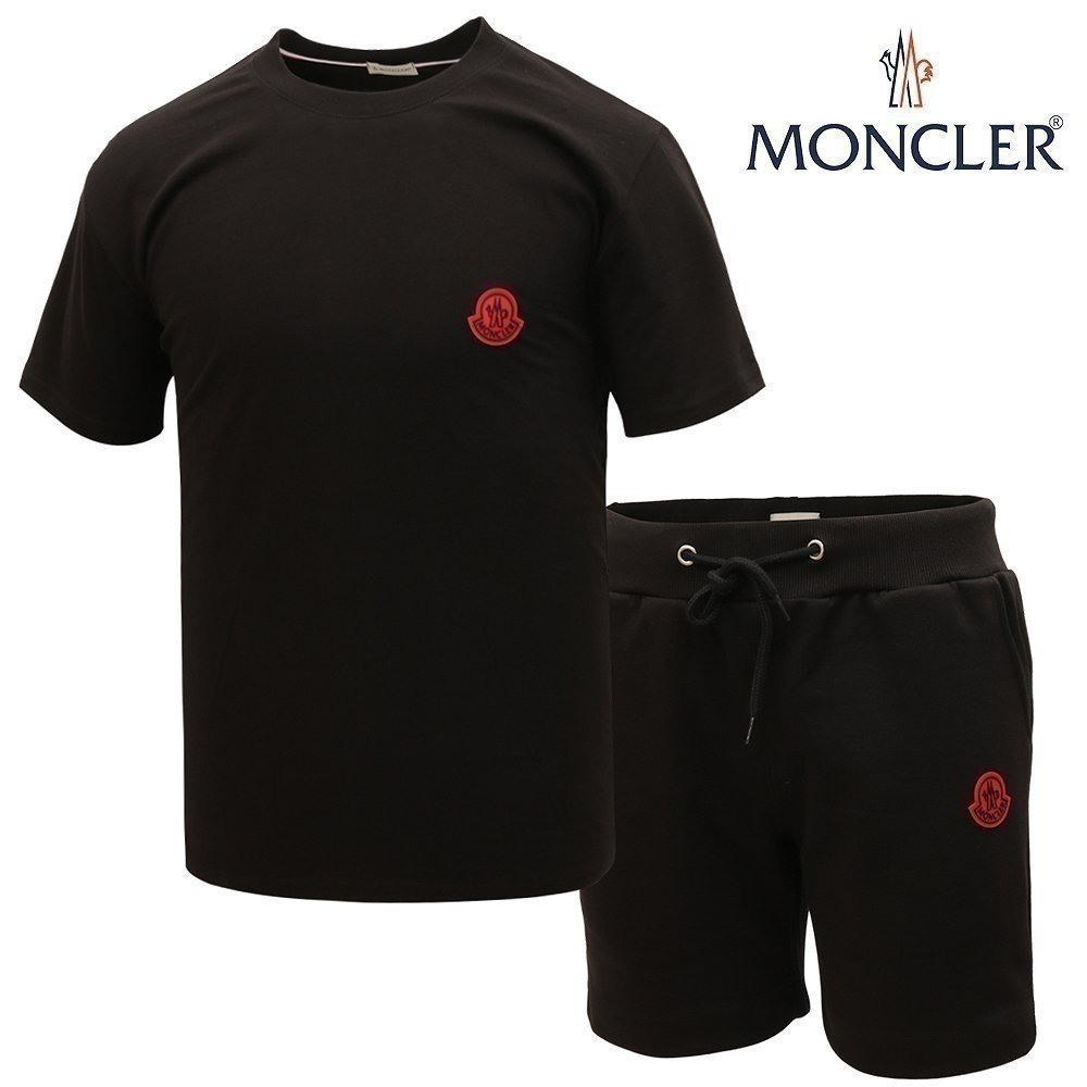 MONCLER 몽클레어 레드 패치 반팔 & 반바지 셋업