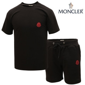 MONCLER 몽클레어 레드 패치 반팔 & 반바지 셋업