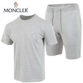 MONCLER 몽클레어 그레이 패치 반팔 & 반바지 셋업