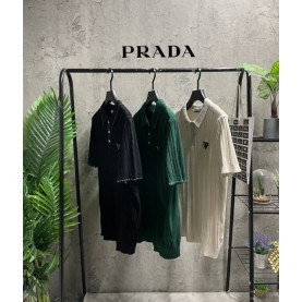 PRADA 프라다 스티치 카라니트