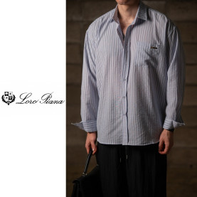 LOROPIANA 로로피아나 비즈 스트라이프 시어서커 셔츠 2COLOR