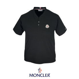 MONCLER 몽클레어 클래식 와펜 V라운드 헨리넥 워셔블 보카시 하프 슬라브 3COLOR