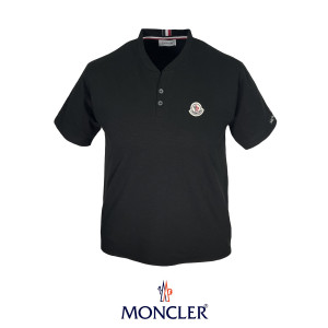 MONCLER 몽클레어 클래식 와펜 V라운드 헨리넥 워셔블 보카시 하프 슬라브 3COLOR