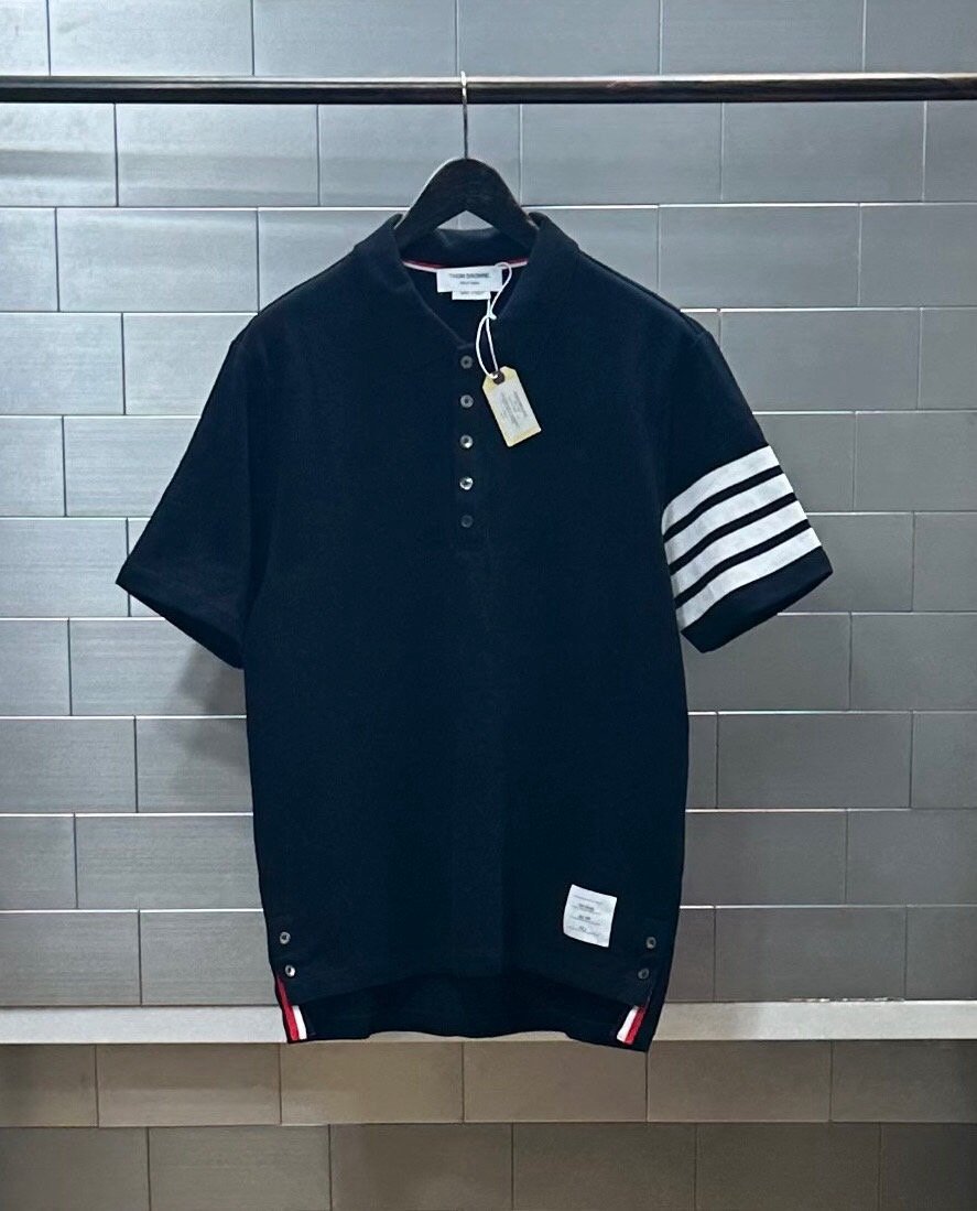THOM BROWNE 톰브라운 코튼  폴로 티셔츠