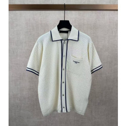 LOUIS VUITTON 루이비통 V01 와플 시그니처 쇼트 슬리브드 셔츠