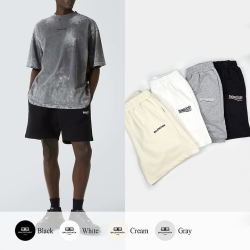 BALENCIAGA 발렌시아가 웨이브 로고 하프팬츠