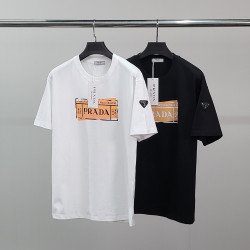 PRADA 프라다 가슴페인트 코튼 반팔티