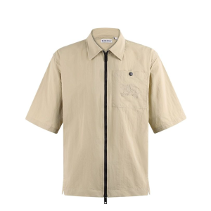 BURBERRY 버버리 607082 EKD 자수 나일론 집업 반팔 셔츠 자켓