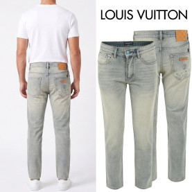 LOUIS VUITTON 루이비통 레더탭 모노 엠보 슬림 일자진