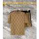 LOUIS VUITTON 루이비통 607120 다미에 모노그램 엠보 자수 반팔&반바지 세트