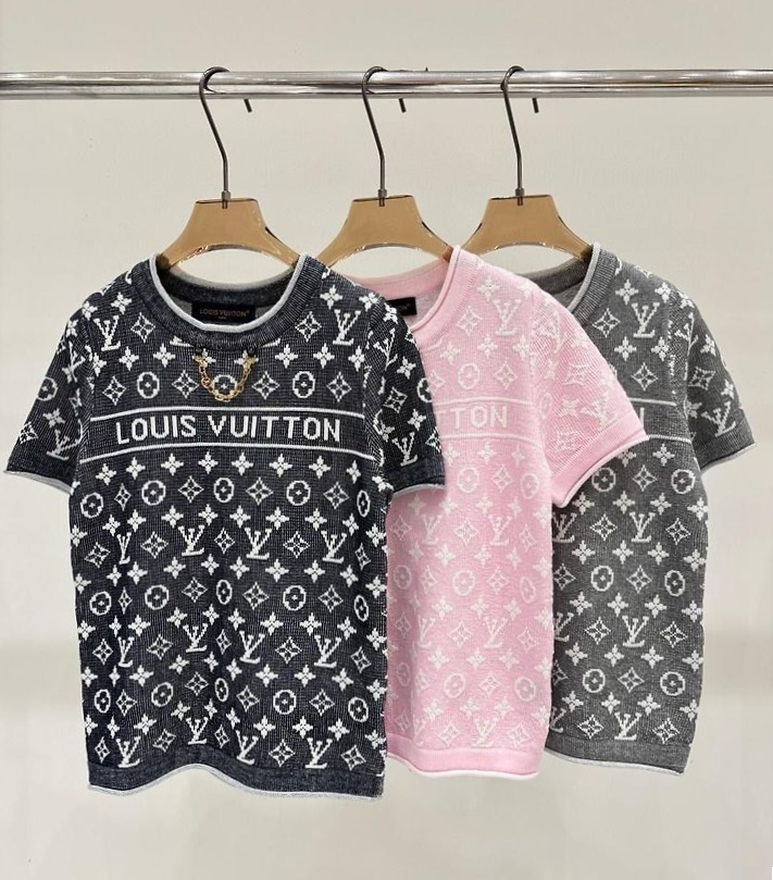 LOUIS VUITTON 루이비통 1073 모노그램 체인 니트 반팔 3COLOR
