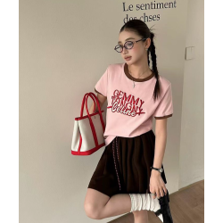 CELINE 셀린느 1037 그래픽 배색 링거 반팔 2COLOR