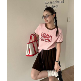 CELINE 셀린느 1037 그래픽 배색 링거 반팔 2COLOR