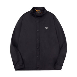 PRADA 프라다 60153 리나일론 스냅 버튼 블루종 자켓