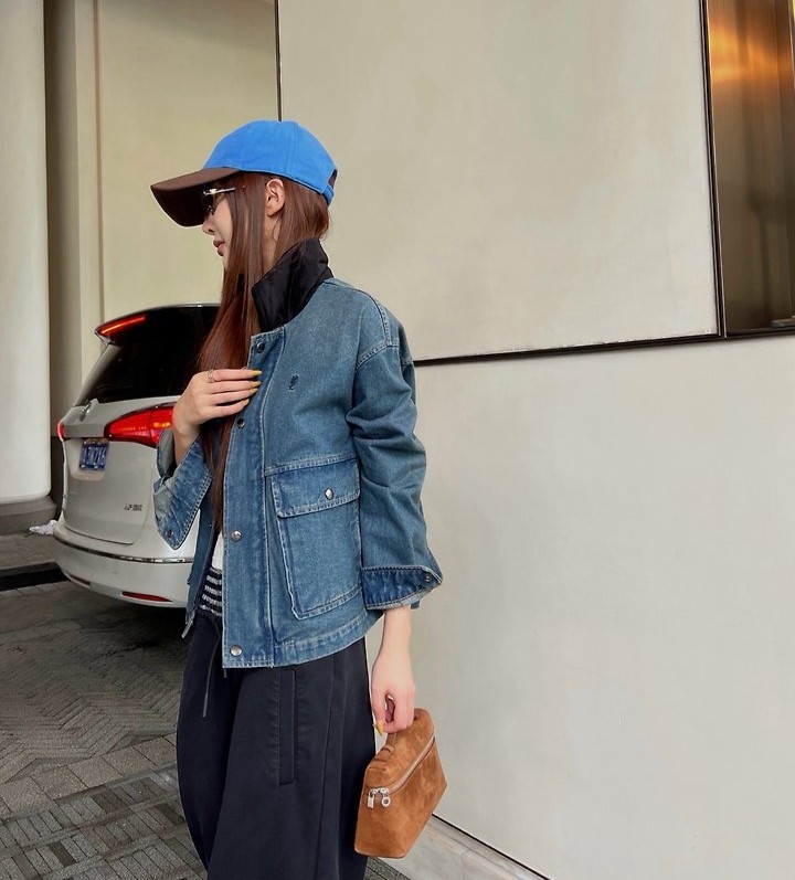 SAINT LAURENT 생로랑 코듀로이 카라 데님자켓