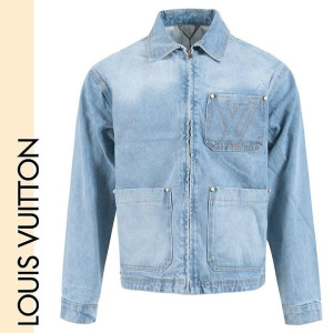 LOUIS VUITTON 루이비통 자수 로고 지퍼 청자켓