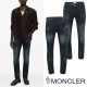 MONCLER 몽클레어 멀티 프린트 노블 진청 슬림진