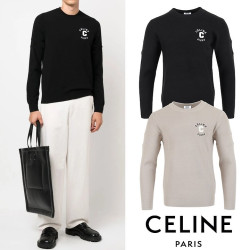 CELINE 셀린느 C 로고 레터링 울 니트