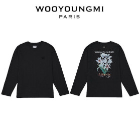 WOOYOUNGMI 우영미 그래픽 플라워 슬리브(블랙)